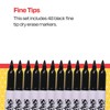 School Smart BY1076-48BLACK Dry Erase Pen Style Marker, Fine Tip,