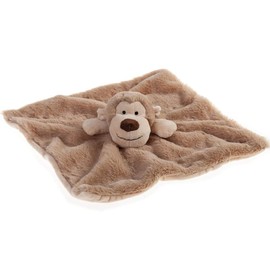 Apricot Lamb Stuffed Animals Monkey Security Blanket Infant Nursery Character Blanket Luxury Snuggler Plush Baby Lovey(Monkey, 13 Inches)