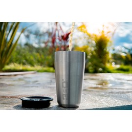 360 DEGREES Large Insulated Tumbler, unisex_adult, 360BOTTVLLGST, silver, one size
