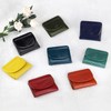 F.ZH Women's Bifold Coin Purse, Mini Wallet, Genuine Leather, Thin