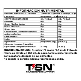 Magnesio Citrato Esencial Polvo Sabor Tsn 150