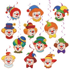 TAOYAOYAO Clown Garland Carnival Decoration Fancy Dress Garlands Fancy Dress Decoration Streamers Colourful Window Pictures Fancy Dress Decoration Clown Decoration Fancy Dress Party Carnival Party