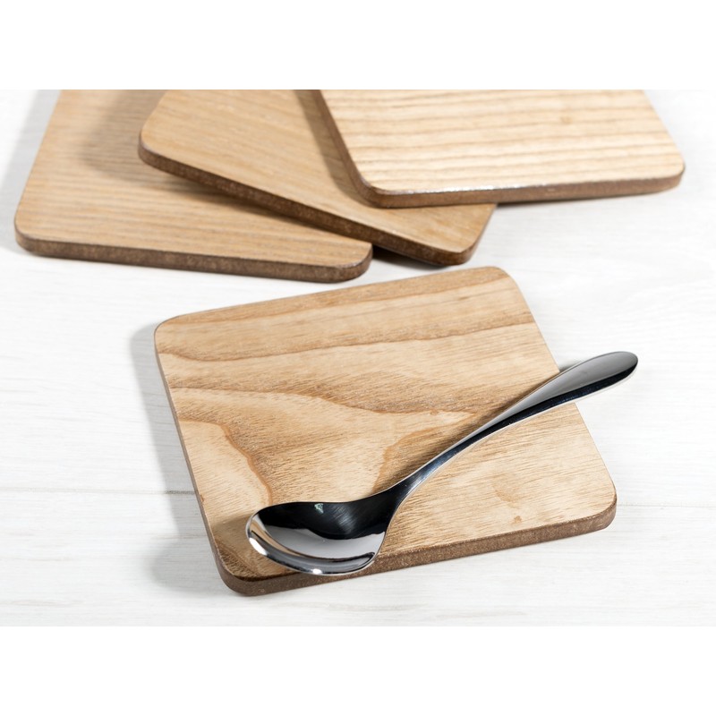 Creative Tops 5115973 Set of 4 Oak Veneer Coasters, 10.5