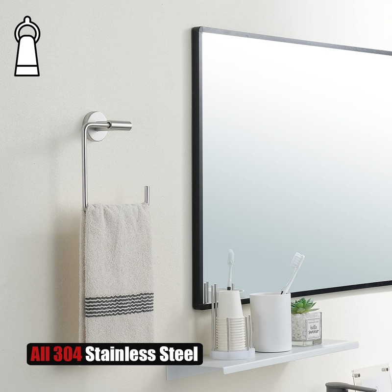 JQK Towel Ring, Stainless Steel Square Ring Towel Holder for
