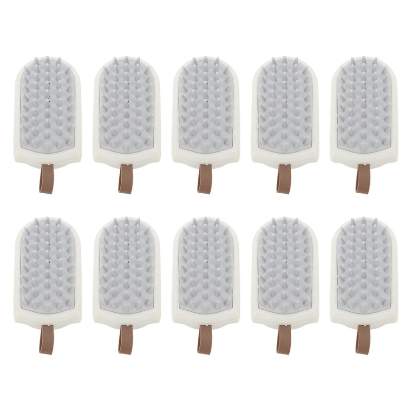 10PCS Silicone Massager Brush Exfoliation Dandruff Removal Ergonomic Hair Scalp
