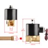 Heschen Brass Electric Solenoid Valve, 2W-040-10, PT3/8'' Port, DC24V, Direct