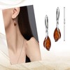 High-quality women's earrings made of 925 sterling silver with natural
