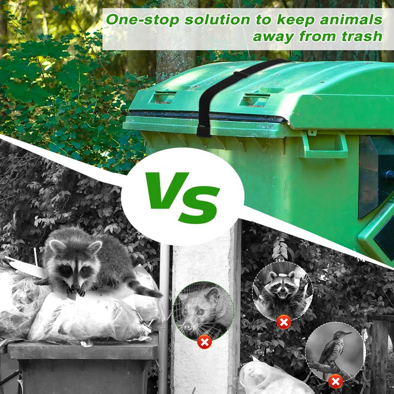 lasuroa Wheelie Bin Lock for Animals, Windproof Metal Double Claw
