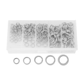 Alomejor 200 Pieces Fishing Stainless Steel Split Rings Double Snap Ring High Strength Fishing Bait Ring Fishing Bait Plug Fishing Tackle Set