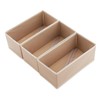 DOUUGGEE Underwear Drawer Organizer 3 Pack Beige, 11' x 5.5'
