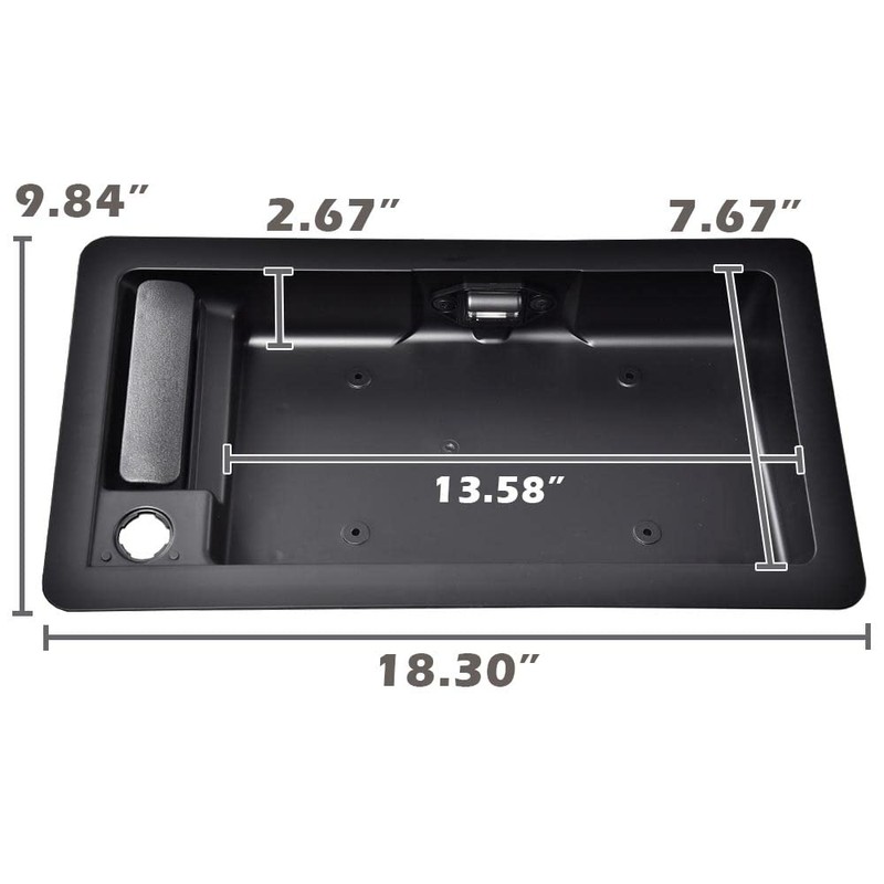 PIT66 Rear Cargo Door Handle & License Plate Tag Bracket