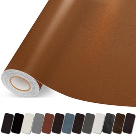 Lifenion Leather Repair Patch, 17X79 Inch Self Adhesive Leather Repair Tape, Large Vinyl Patch Kit for Couches, Sofa, Furniture, Car Seats, Office Chairs, Cabinets, Handbags（Light Brown, 17X79 Inch）