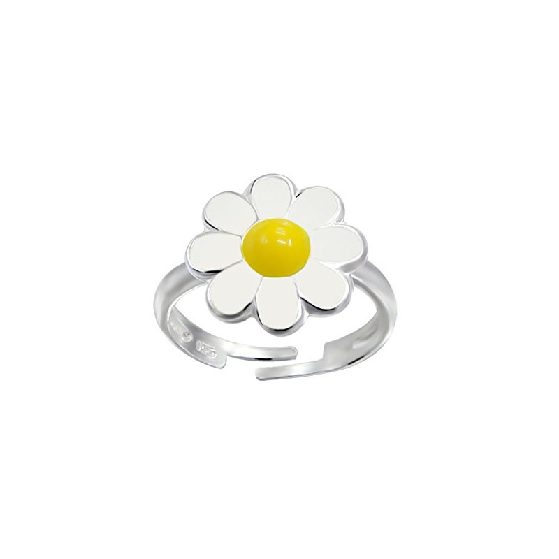 Daisy Flower Ring - 925 Sterling Silver (Adjustable)