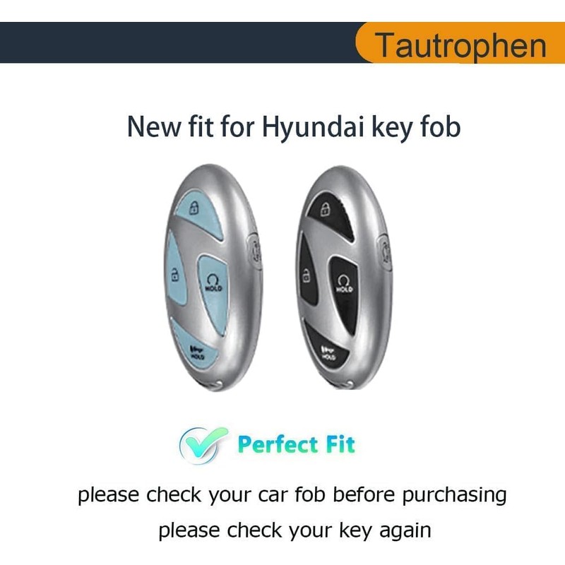 Tautrophen Key Fob Cover Fit for Hyundai 2023 2024 IONIQ