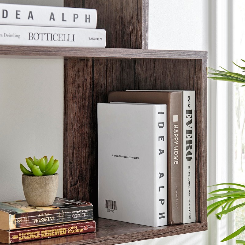 Danya B. Manasa Floating Geometric Kilter Two-Tier Wall Shelf -