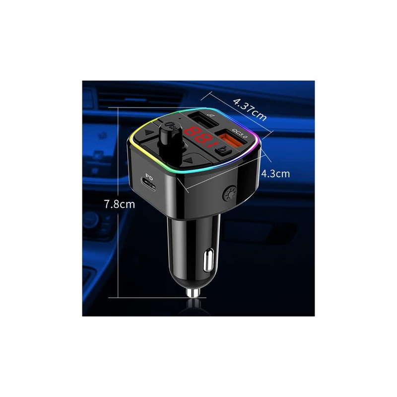 Maxtrack MT2L Bluetooth FM Transmitter Car, Bluetooth Adapter Transmitter for