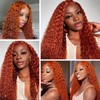 JonLiarge Ginger Deep Wave Lace Front Wigs Human Hair Wear