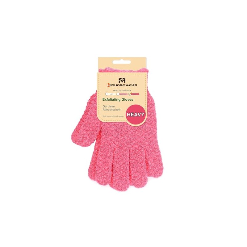 Exfoliating Gloves, 3 Textures Shower Scrub Gloves for Spa, Massage
