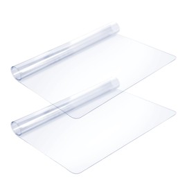 2 Pcs Bedside Table Covers 15.8 x 23.6 in 1.5mm Thick Plastic Nightstand PVC Clear Table Cover Protector Coffee Multipurpose Clear Desk Mat Rectangle End Side Table Pad for Nightstand