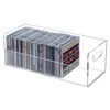 MyGift Modern Premium Clear Acrylic Stackable CD Holder Rack with