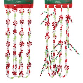 Kurt Adler 9'Red/Green/White Candy Garland 2/A
