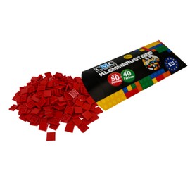 250 x Clamping Blocks Tiles Building Blocks 2 x 2 Nubs Compatible Free Choice of Colours (620 - Red)