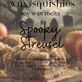 Wax Squishies - 7.5 oz Variety of Scents! Squeeze Wax, Squeezable Wax Melts home fragrance amazing scents:_Spooky Streusel
