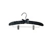Only Hangers Black Satin Padded Hangers w/Black Hook & Clips