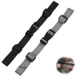 2 Pcs Backpack Chest Straps, Backpack Adjustable Chest Strap for School Bags Sternum Straps For Backpacks Straps, Non-Slip Quick Release Backpack Sternum Strap for Outside Travel (Black, Gray)