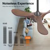 BOJUE Solid Wood Ceiling Fans With Lights, 36 Inch Modern