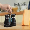 Lonffery Salt and Pepper Shakers Set, Stainless Steel with Glass