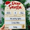 DIY Dear Santa Board Sign, Dear Santa Letter Plaque, Letter