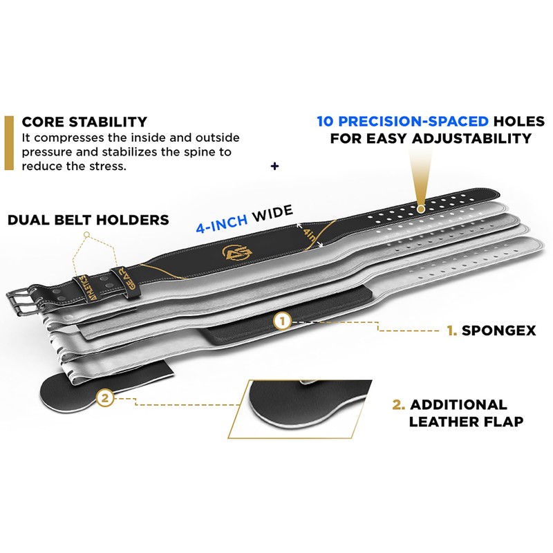 Weight Lifting Belt by AG - Top Class Cowhide Leather