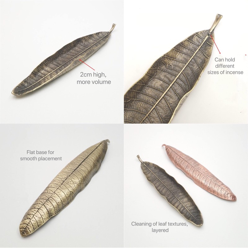 Incense Holder Set, Leaf and Snail Incense Burner, Incense Ash