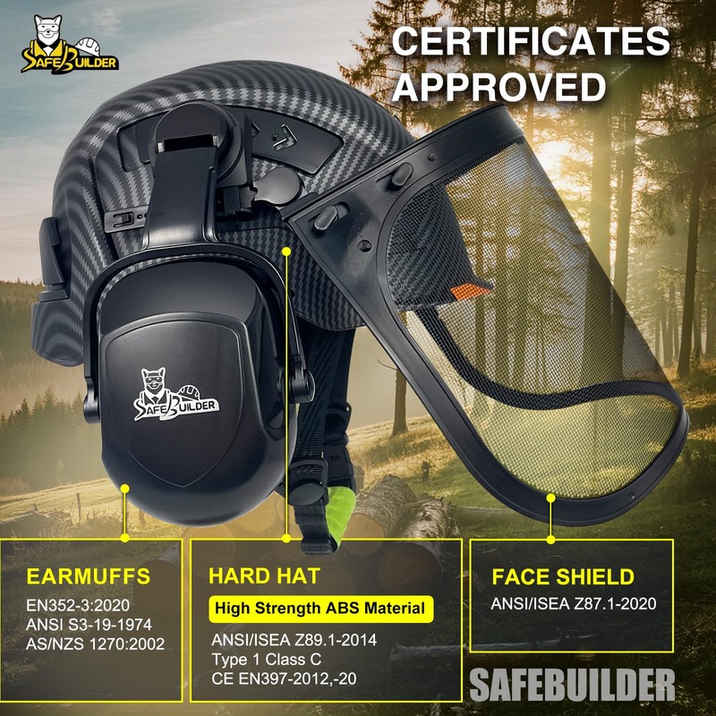CR99 Forestry Safety Helmet Class C Hard Hats 3 In1