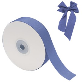 Luabue Dusty Blue Ribbon 45 Meters, 25mm Blue Chiffon Ribbon for Gift Wrapping 49 Yd Blue Silk Chiffon Ribbons for Crafting Hair Bow Wedding Invitation Bouquet Party Decoration