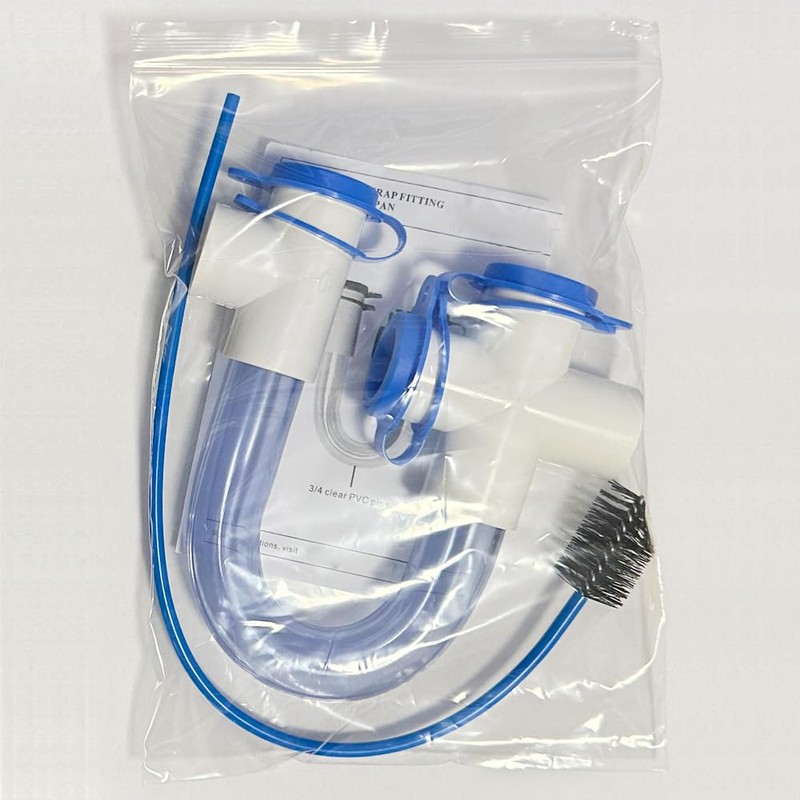 WESUA 3/4 Clear PVC U Trap Pipe Fitting Connector for