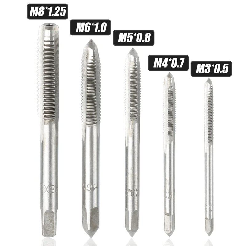 YAKAMOZ T-Handle Tap Holder Wrench with 5Pcs Metric M3 M4