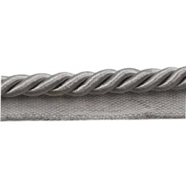 DÉCOPRO Silver Grey 3/8" Decorative Lip Cord Silver Chalice [By The Yard]