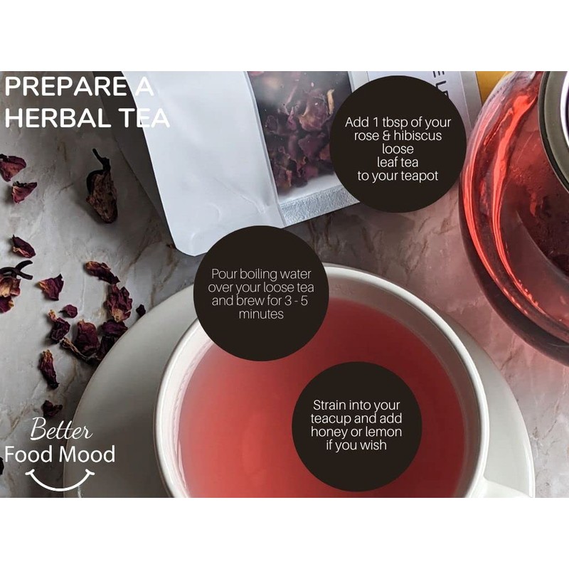 Better Food Mood Rose & Hibiscus Loose Leaf Tea 50g