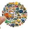 MORAINJAY 36Pcs Construction Vehicles Slap Bracelets and 50Pcs Stickers,Slap Bands