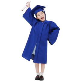 GraduationMall Matte Kindergarten & Preschool Graduation Gown Cap Set with 2025 Tassel Royal 36 (4'3"-4'5")