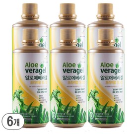 Hyaloe Aloe Gel 1kg / 하이알로에 알로에겔 1kg x 6병 면역력증진 멕시코산 베라겔, 6개