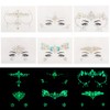 6Pcs Luminous Rhinestones Face Temporary Tattoos Glitter Festival Face Stickers