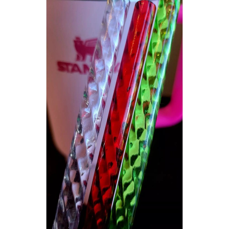 amber.orchid951 3-12" 10mm Fat Swirly Wavy Glossy Holiday Christmas Grinch