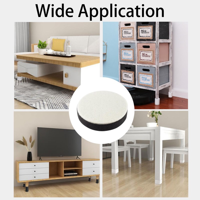 AUXBC 0.65 Inch Self-Adhesive Furniture Riser, Soft Furniture Leg Pads,