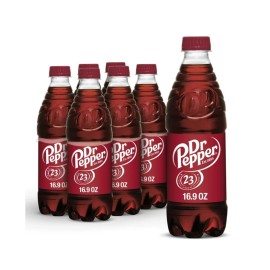 Dr Pepper Soda Pop, 16.9 fl oz, 6 Pack Bottles SAMEDAYY SHIPP!!!