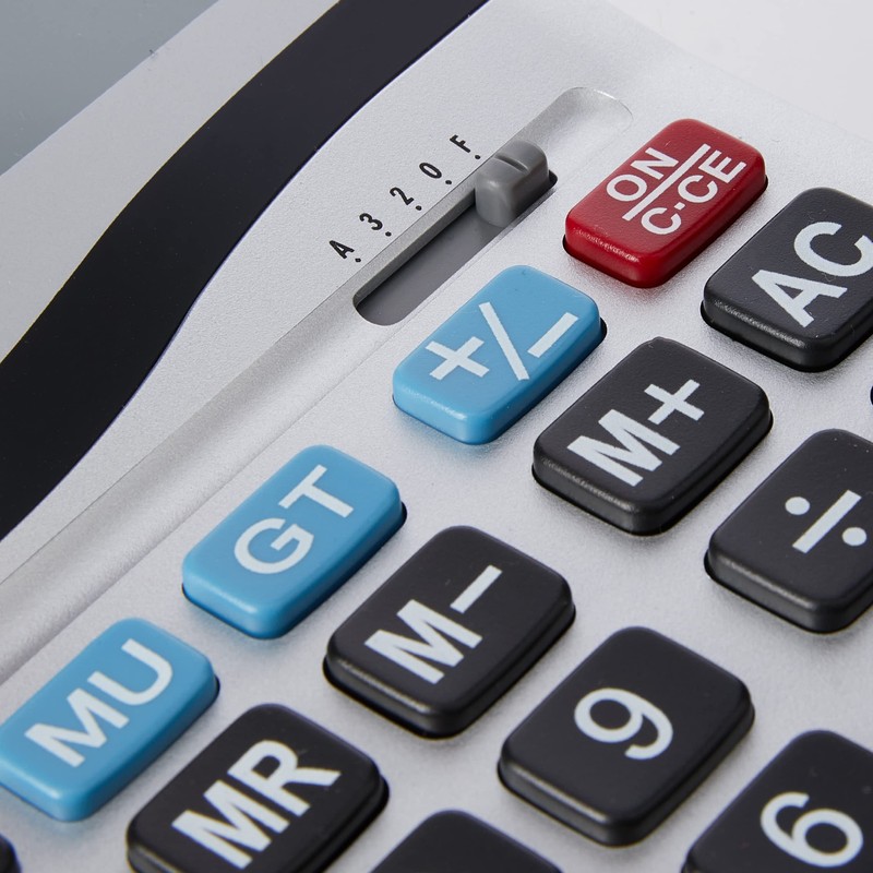 Aurora DT303 Desktop Calculator with Large Display and Keys,Silver