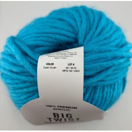 Big Twist ICING - CYAN CRUSH - #6 Super Bulky Skein - 100% Acrylic - 122 yds