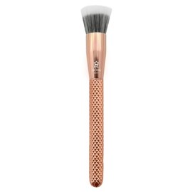 MODA Metallics Stippler Makeup Brush – Duo-Fiber Face Brush for Airbrushed Foundation, Blush & Highlighter